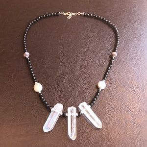 Quartz crystal necklace